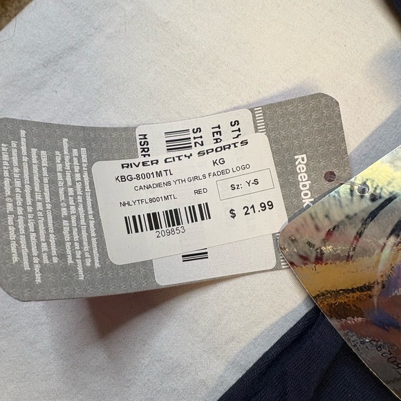 Reebok NHL Navy Montreal Canadians Logo Tee - Picture 8 of 8